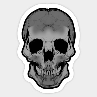 Spooky abstract skull Nº1 - Gray Sticker